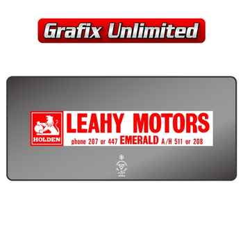 Dealership Decal, Leahy Motors Emerald