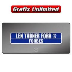 Dealership Decal, Len Turner Ford