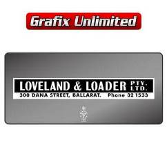 Dealership Decal, Loveland & Loader Pty Ltd