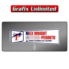 Dealership Decal, Max Wright Motors Penrith