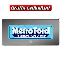 Dealership Decal, Metro Ford Brisbane