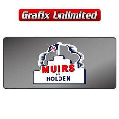 Dealership Decal, Muirs for Holden