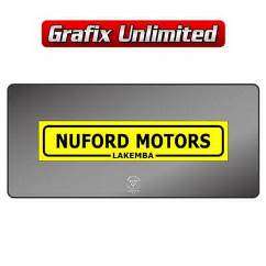 Dealership Decal, Nuford Motors 1967 - 1968