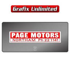 Dealership Decal, Page Motors Ford