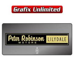 Dealership Decal, Peter Robinson Lilydale