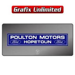 Dealership Decal, Poulton Motors