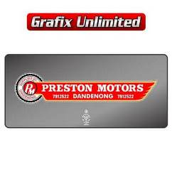 Dealership Decal, Preston Motors Dandenong