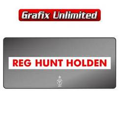 Dealership Decal, Reg Hunt Holden