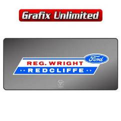 Dealership Decal, Reg Wright Ford