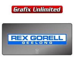 Dealership Decal, Rex Gorell Geelong