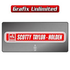 Dealership Decal, Scotty Taylor Holden