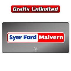 Dealership Decal, Syer Ford Malvern