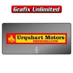 Dealership Decal, Urquhart Motors Derrinallum