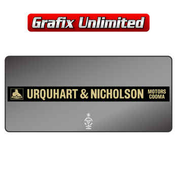 Dealership Decal, Urquhart & Nicholson Motors - Early