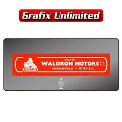 Dealership Decal, Waldron Motors Charleville