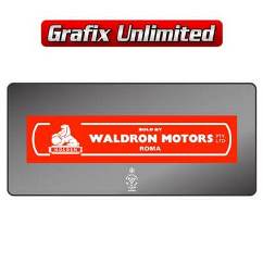 Dealership Decal, Waldron Motors Roma