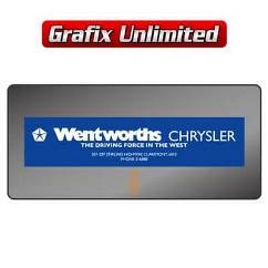 Dealership Decal, Wentworths Chrysler