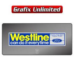 Dealership Decal, Westline Ford