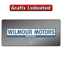 Dealership Decal, Wilmour Motors Maffra