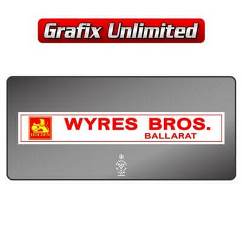 Dealership Decal, Wyres Bros Ballarat