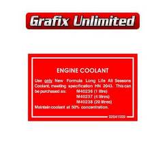 Engine Coolant Decal, 92041559
