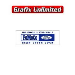 Gear Lever Lock Decal, FoMoCo