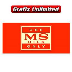 MS Oils Decal White