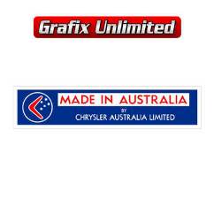 Made in Australia by Chrysler Decal, Dark Blue