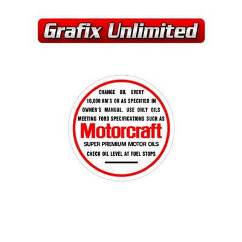 Oil Cap Decal Motorcraft, Klm