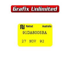 Radiator Part Number Decal, Natrad 