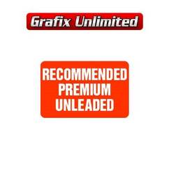 Recommended Premium Unleaded Fuel Decal