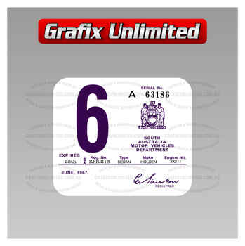 Registration Label, SA 1966 - 1976