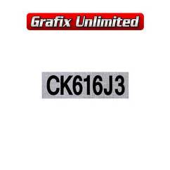 Rocker Cover Decal, Clothe CK616J3