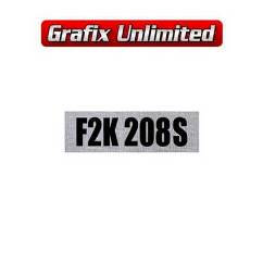 Rocker Cover Decal, Clothe F2K208S