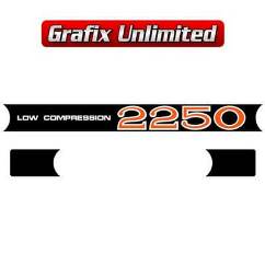 Rocker Cover Decal Set, 2250 Low Compression