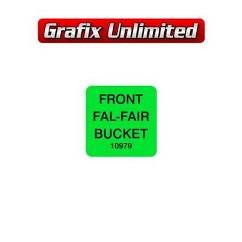 Seat Belt Decal, Front Fal-Fair Bucket Green