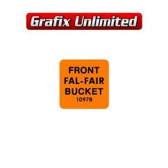 Seat Belt Decal, Front Fal-Fair Bucket Orange