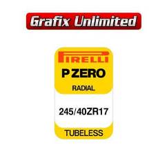 Spare Tyre Decal Pirelli P Zero