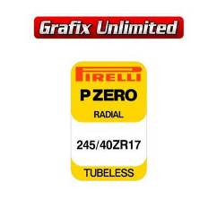 Spare Tyre Decal, Pirelli P Zero