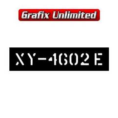 Stencil, Tailshaft XY GS 6 Cylinder