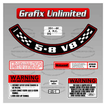 Sticker Kit XC ZG 58 Engine Bay