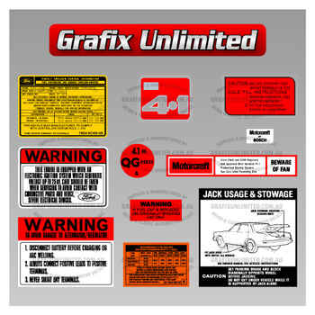 Sticker Kit XD ZJ 41 Litre 6 Cylinder Full Restoration
