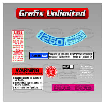 Sticker Kit, XY 250 6 Cyl Engine Bay