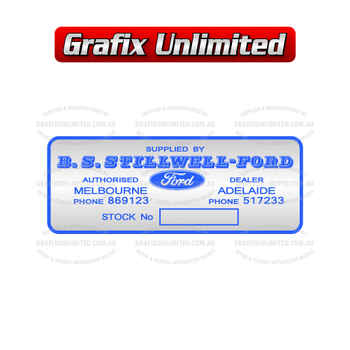 Stock Plate, Stillwell Ford - Blank