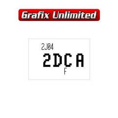 Tag Decal, Part Number 2DCA