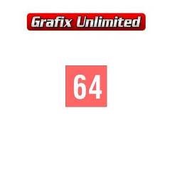 Tag Number Decal, 64 