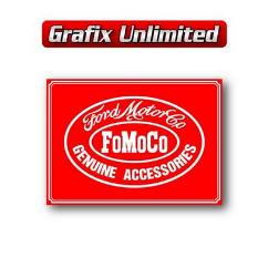 Tin Sign, FoMoCo Accessories Red