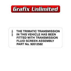 Trimatic Transmission Decal