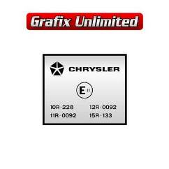 Tyre Placard, Chrysler