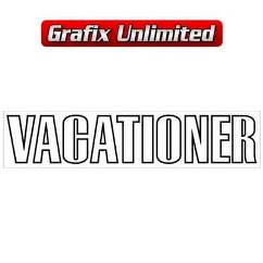 Vacationer Guard Decal, Black